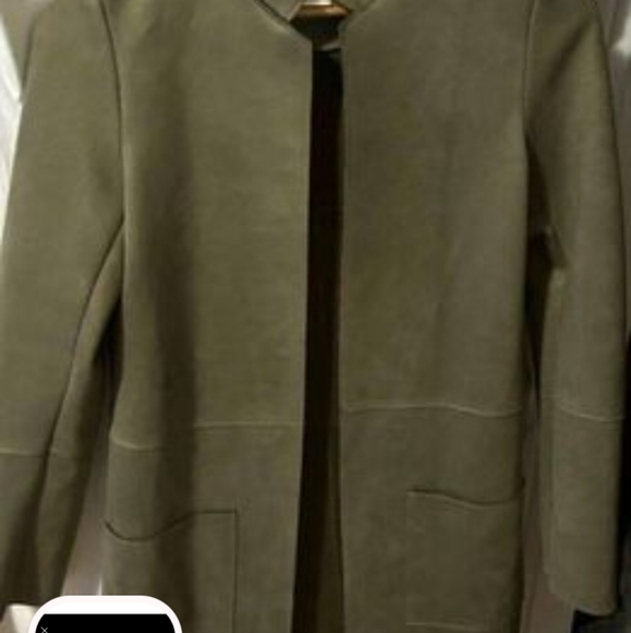 H&M Veste légère suède vert kaki sizeXS - Picture 3 of 4